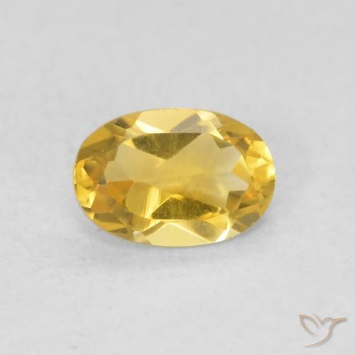 0.41ct Naturale Dorato medio Citrino, Ovale, VVS-VS