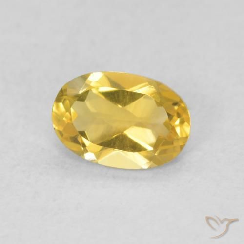 Citrino Dorato medio naturale da 0.41 ct, Ovale, VVS-VS