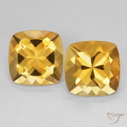 7.37ctw Naturale Arancio Dorato Profondo Citrino, Cuscino, VVS