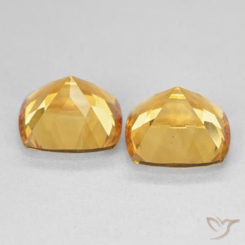 Gemme di Citrino Arancio Dorato Profondo naturale da 7.37 ct, Cuscino, VVS