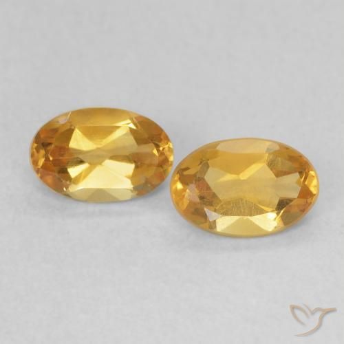 0.79ctw Naturale Dorato scuro Citrino, Ovale, VVS-VS