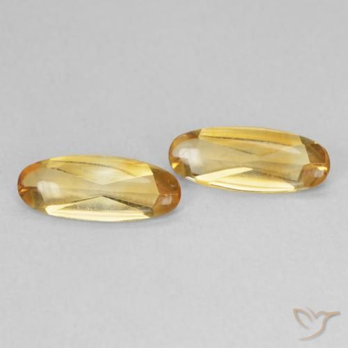 Gemme di Citrino Arancio dorato naturale da 1.21 ct, Ovale, Trasparente