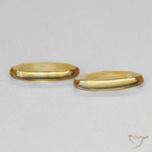 Gemme di Citrino Arancio dorato naturale da 1.21 ct, Ovale, Trasparente
