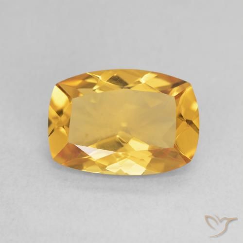 2.53ct Naturale Medium Light-Golden Citrino, Cuscino, VVS