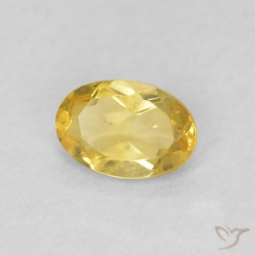 Citrino Arancio dorato naturale da 0.40 ct, Ovale, VVS-VS