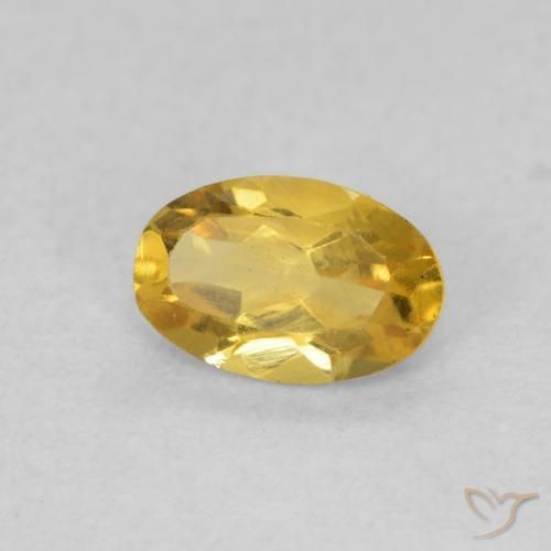 Citrino Dorato naturale da 0.41 ct, Ovale, VVS-VS