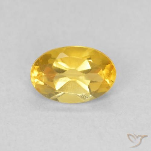 0.43ct Naturale Arancio dorato Citrino, Ovale, VVS-VS