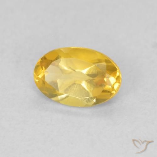 Citrino Arancio dorato naturale da 0.43 ct, Ovale, VVS-VS