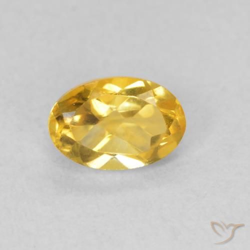 0.49ct Naturale Dorato Citrino, Ovale, VVS