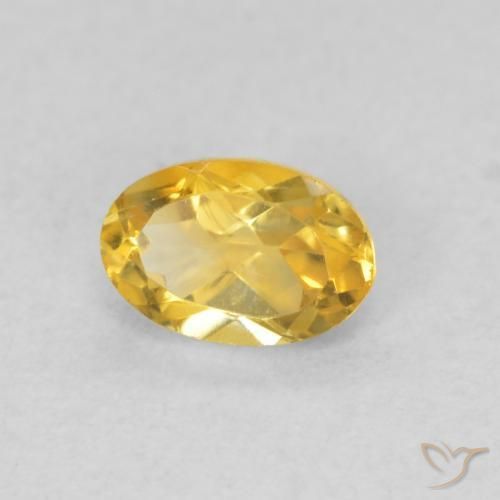 Citrino Dorato naturale da 0.49 ct, Ovale, VVS