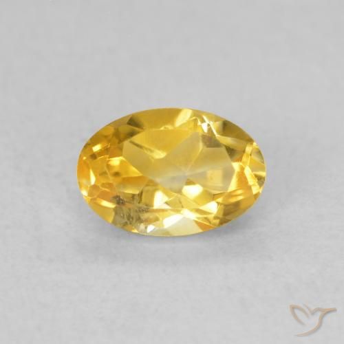 0.47ct Naturale Dorato Citrino, Ovale, VVS-VS