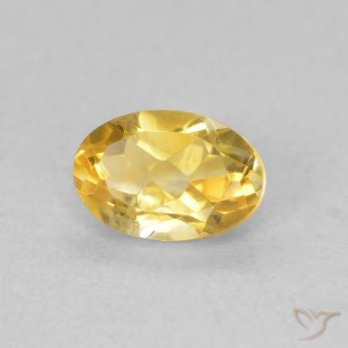 Citrino Dorato naturale da 0.47 ct, Ovale, VVS-VS