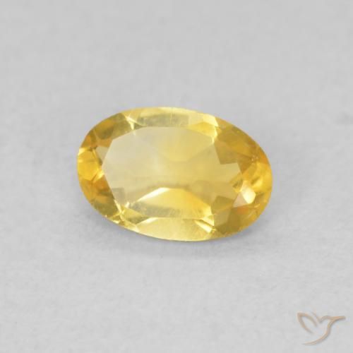 Citrino Dorato naturale da 0.37 ct, Ovale, VVS-VS