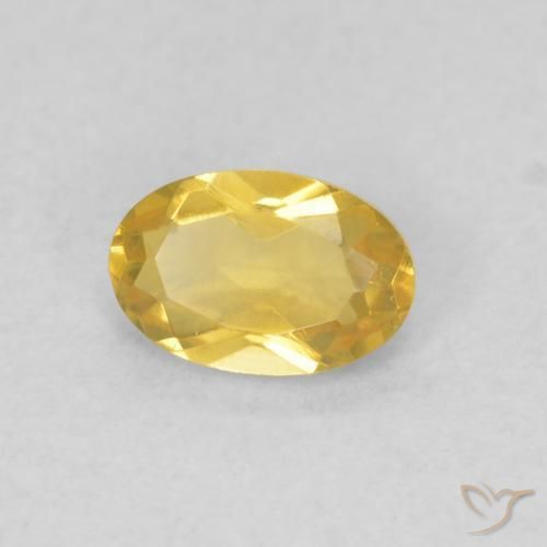 Citrino Dorato medio naturale da 0.43 ct, Ovale, VVS-VS