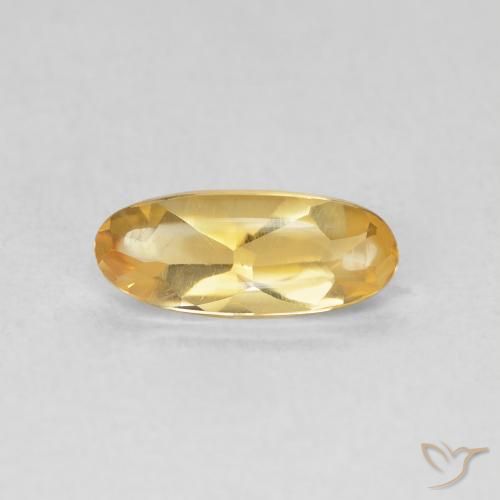 0.85ct Naturale Arancio Dorato Profondo Citrino, Ovale, Trasparente