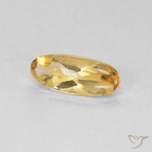 Citrino Arancio Dorato Profondo naturale da 0.85 ct, Ovale, Trasparente