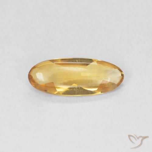 0.68ct Naturale Medium Light-Golden Citrino, Ovale, Trasparente