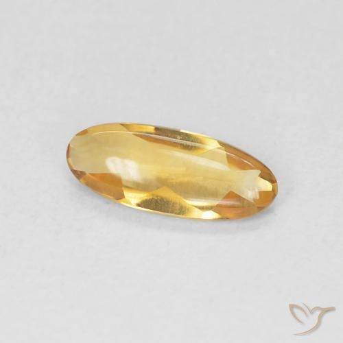 Citrino Medium Light-Golden naturale da 0.68 ct, Ovale, Trasparente