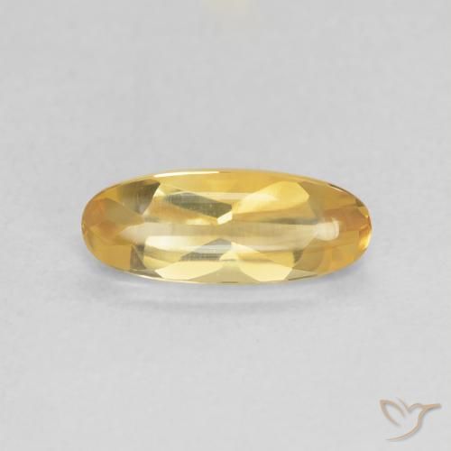0.91ct Naturale Oro medio Citrino, Ovale, Trasparente