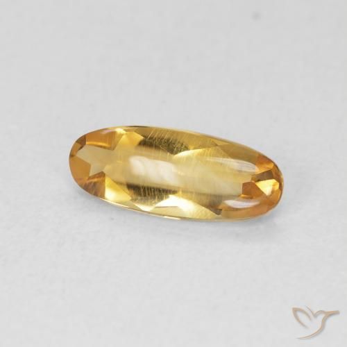 Citrino Medium Light-Golden naturale da 0.78 ct, Ovale, Trasparente