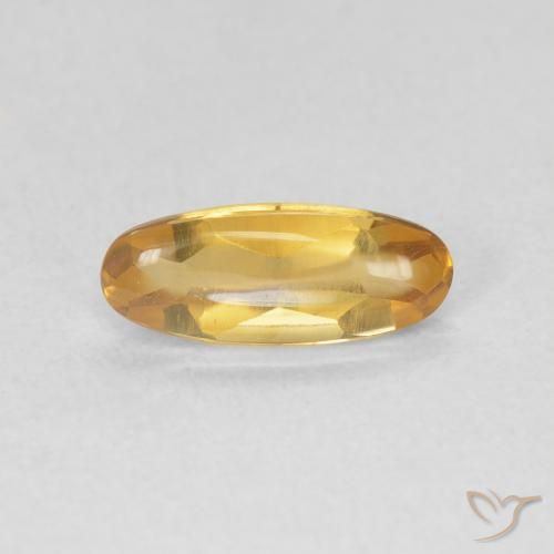 0.87ct Naturale Medium Light-Golden Citrino, Ovale, Trasparente