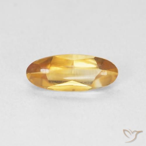 0.90ct Naturale Arancio dorato Citrino, Ovale, Trasparente