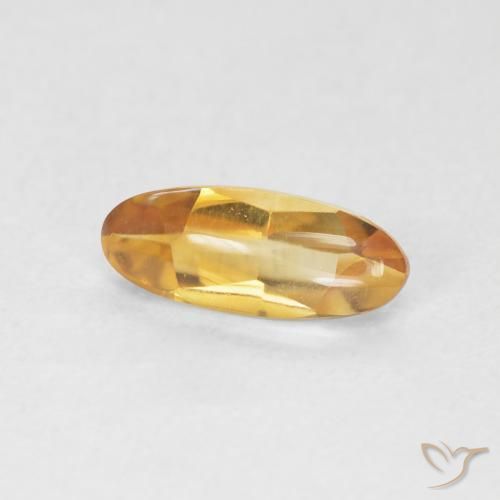 Citrino Arancio dorato naturale da 0.90 ct, Ovale, Trasparente