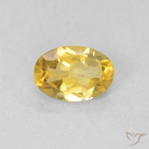 0.45ct Naturale Dorato medio Citrino, Ovale, VVS-VS