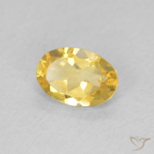 Citrino Dorato medio naturale da 0.45 ct, Ovale, VVS-VS