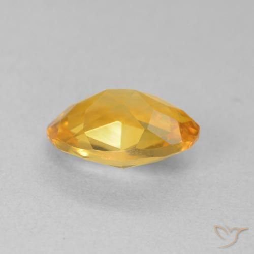 Citrino Dorato scuro naturale da 1.57 ct, Ovale, VVS-VS