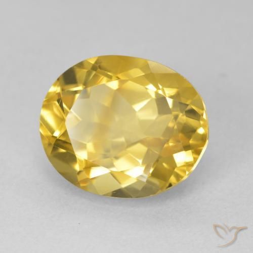 Citrino Dorato medio naturale da 4.62 ct, Ovale, VVS-VS