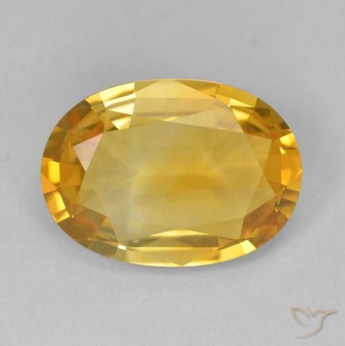 5.76ct Naturale Dorato scuro Citrino, Ovale, VVS