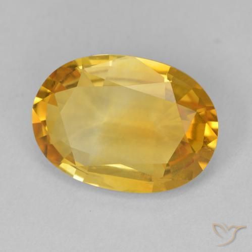 Citrino Dorato scuro naturale da 5.76 ct, Ovale, VVS