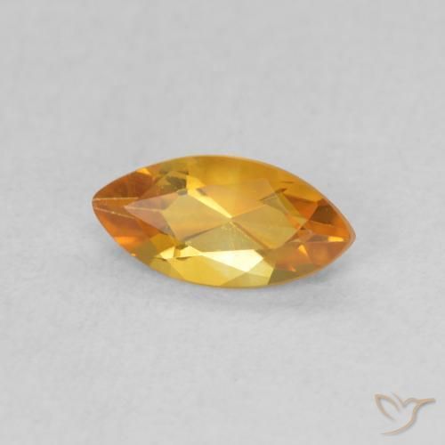 Citrino Arancio-Oro naturale da 0.48 ct, Taglio marquise, VVS-VS