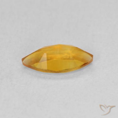 Citrino Arancio-Oro naturale da 0.48 ct, Taglio marquise, VVS-VS