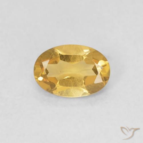 0.38ct Naturale Oro Citrino, Ovale, VVS-VS