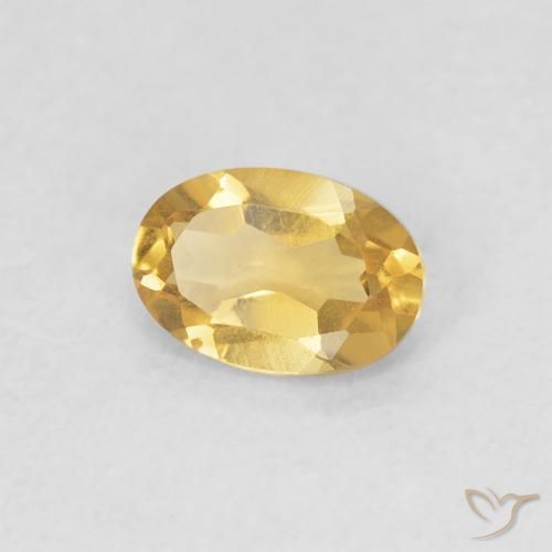 Citrino Oro naturale da 0.38 ct, Ovale, VVS-VS