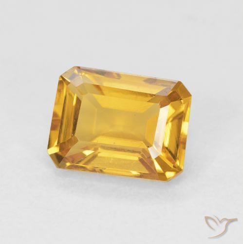 Citrino Medium Light Orange-Gold naturale da 1.58 ct, Ottagonale / Taglio smeraldo, VVS