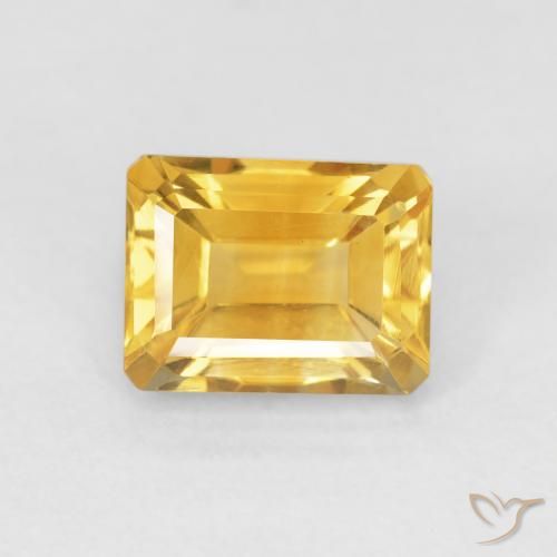1.93ct Naturale Oro medio Citrino, Taglio smeraldo, VVS