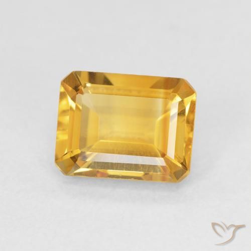 Citrino Medium Light Orange-Gold naturale da 1.64 ct, Ottagonale / Taglio smeraldo, VVS