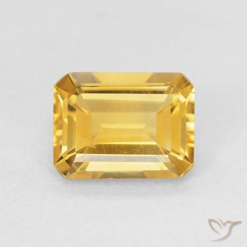 1.42ct Naturale Dorato Citrino, Taglio smeraldo, VVS