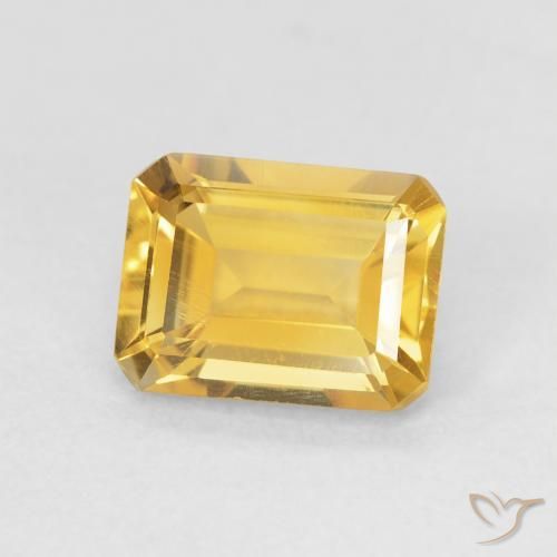Citrino Dorato naturale da 1.42 ct, Ottagonale / Taglio smeraldo, VVS