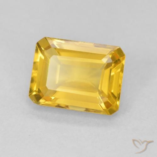 Citrino Dorato naturale da 1.56 ct, Ottagonale / Taglio smeraldo, VVS-VS