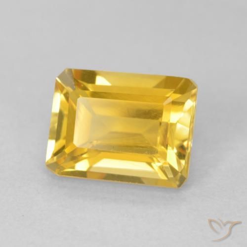 Citrino Dorato naturale da 1.65 ct, Ottagonale / Taglio smeraldo, VVS-VS
