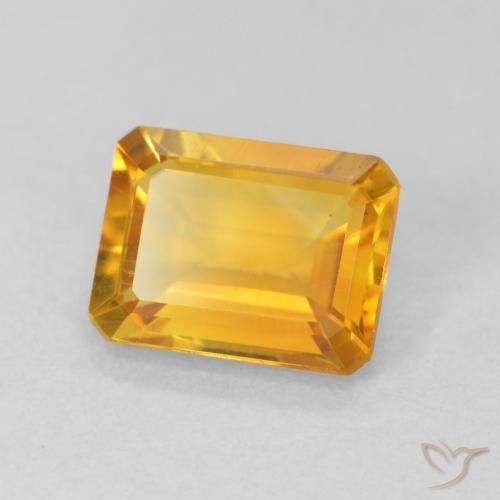 Citrino Arancio dorato naturale da 1.40 ct, Ottagonale / Taglio smeraldo, VVS-VS