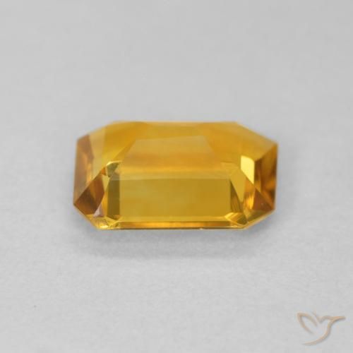 Citrino Medium Light Orange-Gold naturale da 1.13 ct, Ottagonale / Taglio smeraldo, VVS-VS