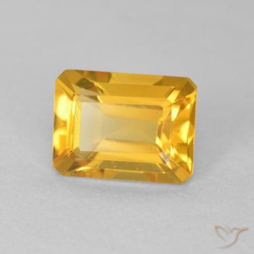 Citrino Arancio-Oro naturale da 1.35 ct, Ottagonale / Taglio smeraldo, VVS-VS