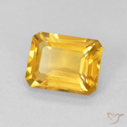 Citrino Arancio-Oro naturale da 1.52 ct, Ottagonale / Taglio smeraldo, VVS-VS