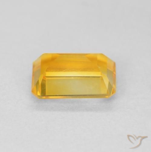 Citrino Medium Light Orange-Gold naturale da 1.26 ct, Ottagonale / Taglio smeraldo, VVS-VS