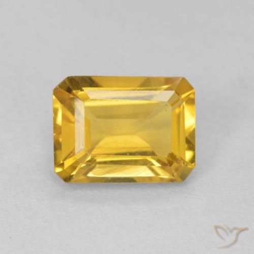 1.29ct Naturale Dorato Citrino, Taglio smeraldo, VVS-VS